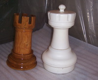wooden and plastic chess
