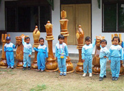 72 inch Wooden Chess Set