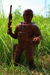wooden carving soldier