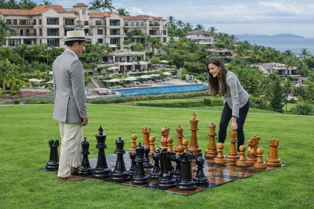Thumbnail for A Game of Glamour: Teak Chess at the Heart of a Luxury Resort