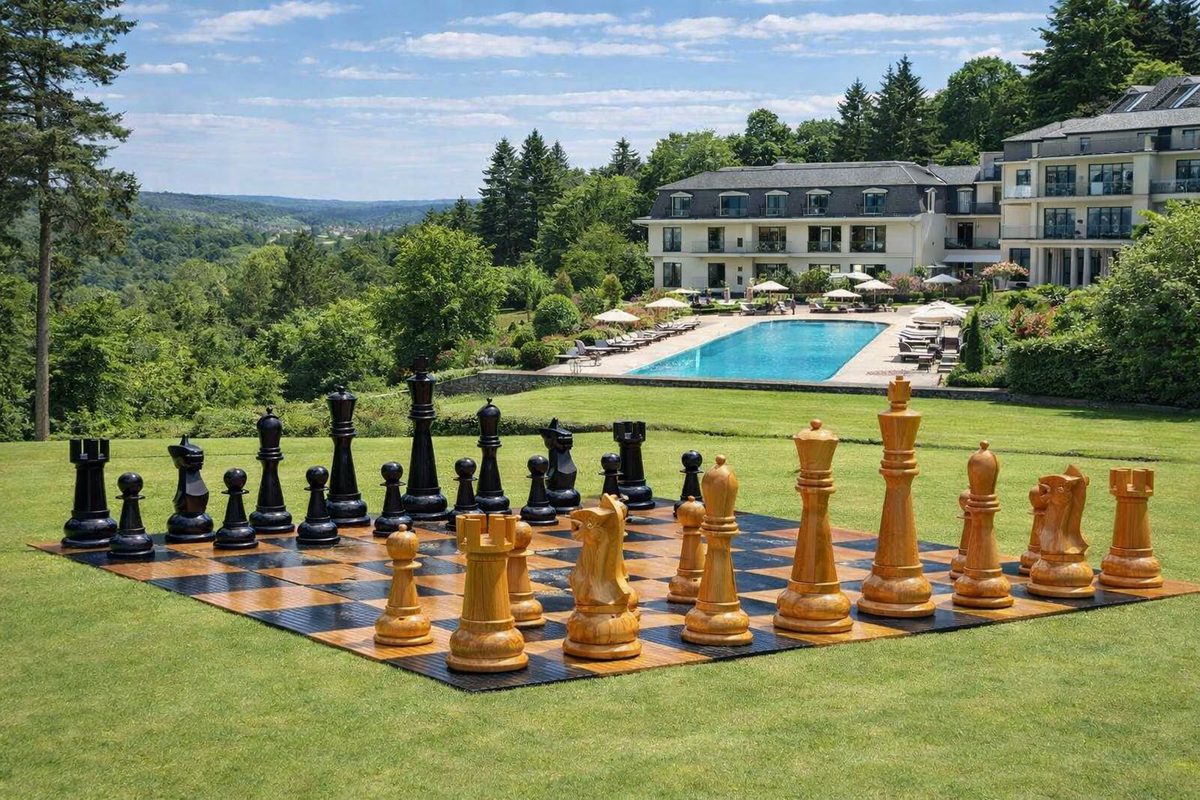 Thumbnail for A Game of Grandeur: Teak Chess at the Resort Retreat