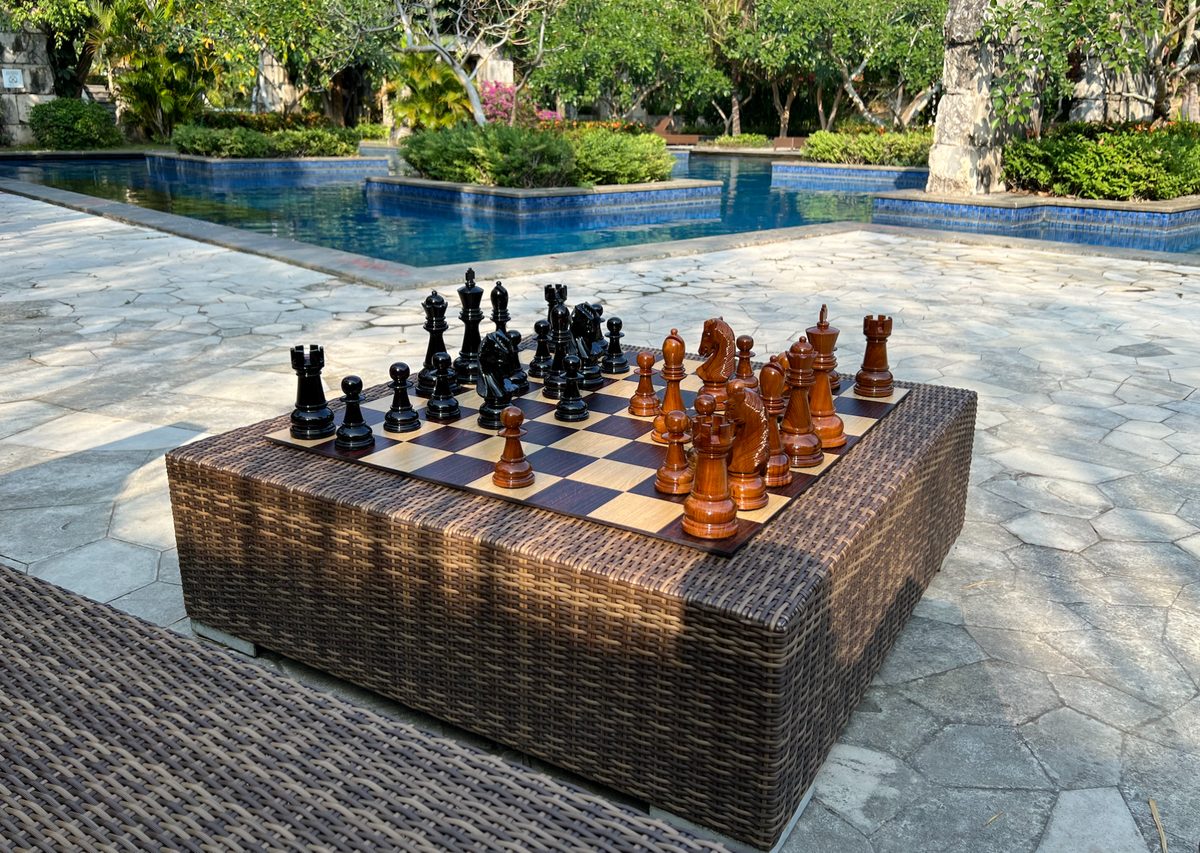 Thumbnail for A Touch of Elegance: Teakwood Chess at a Luxury Resort
