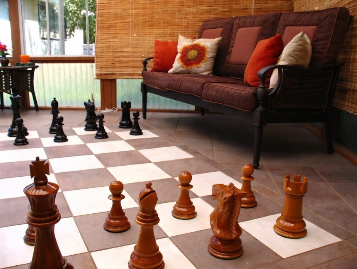 Thumbnail for Bring Timeless Elegance to Your Space with a Giant Teak Wood Chess Set