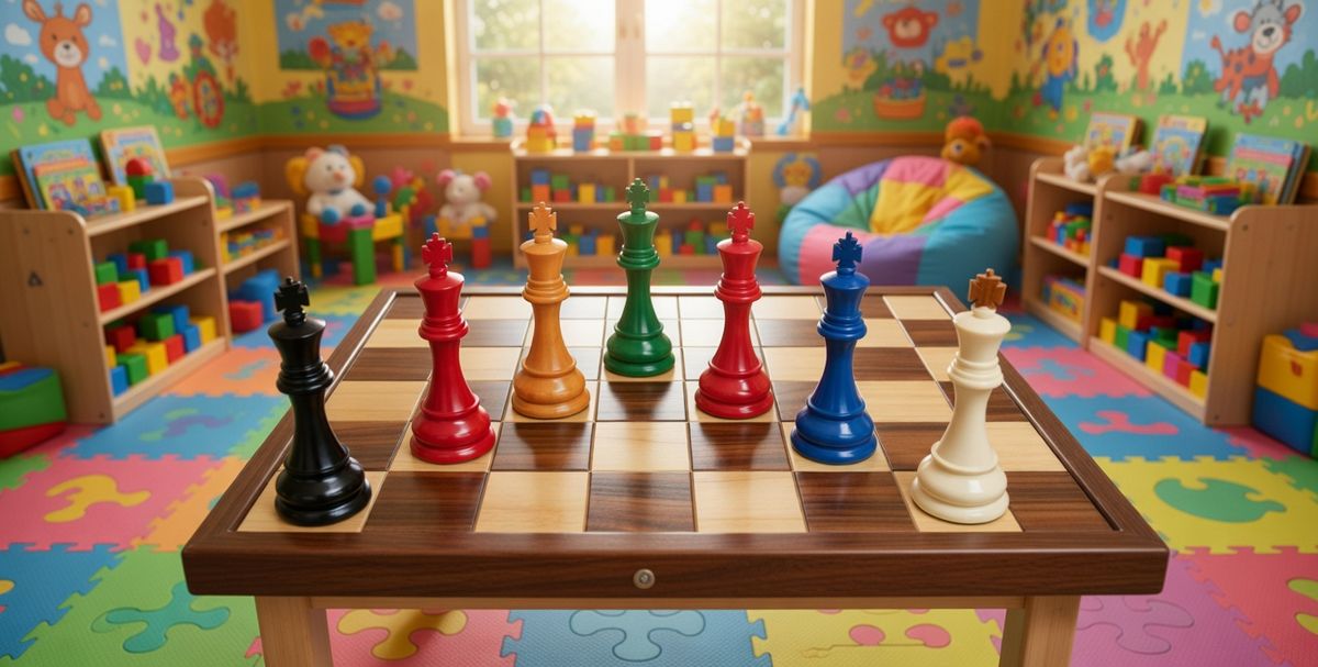 Thumbnail for Colorful Chess in the Playroom_ Where Classic Strategy Meets Childhood Joy