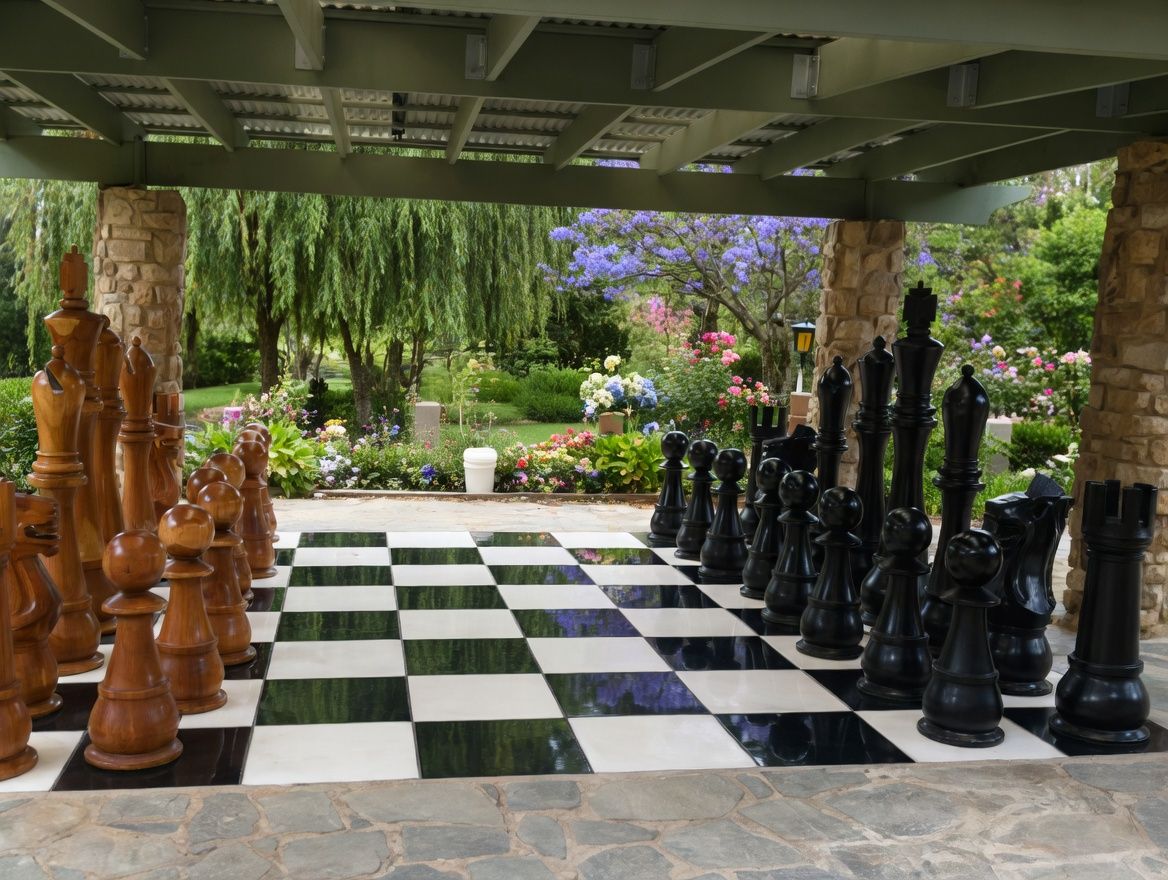 Thumbnail for Discover the Majesty of Giant Teak Chess_ The Ultimate Outdoor Statement Piece