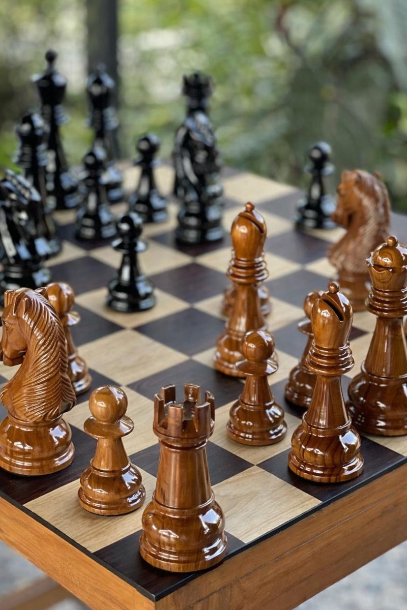 Thumbnail for Discover the Timeless Elegance of a Giant Teak Chess Set for Your Home