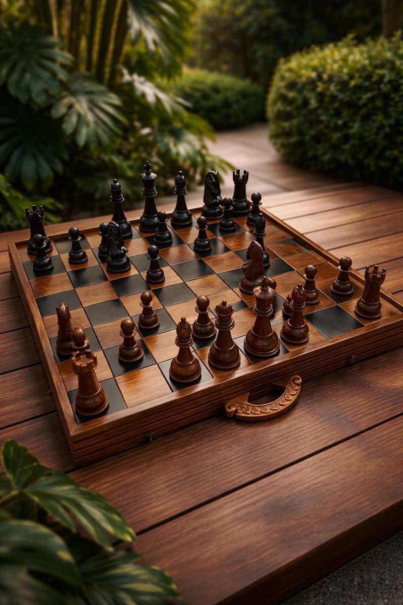 Thumbnail for Elevate Your Home Leisure_ The Timeless Allure of a Giant Teak Chess Set