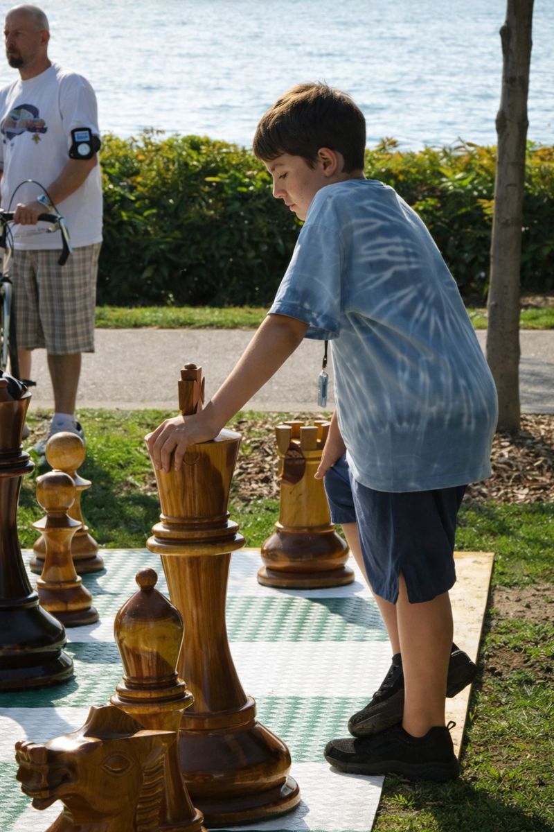 Thumbnail for Giant Chess by the Waterfront_ Where Strategy Meets Outdoor Adventure