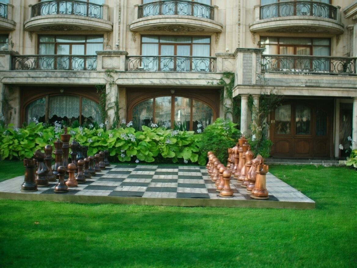 Thumbnail for Giant Teak Wood Chess Set ΓÇô Perfect Statement Piece for Luxury Hotels