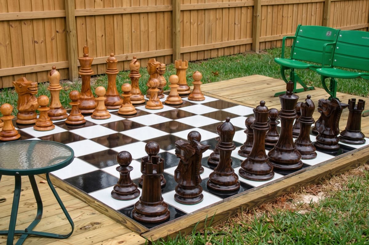 Thumbnail for Grandmaster Style_ Why a Giant Teak Chess Set is the Ultimate Garden Statement