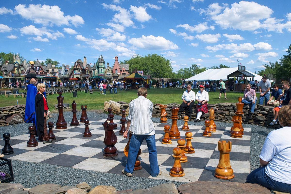 Thumbnail for Life-Sized Teak Chess at a Renaissance Fair_ Where Tradition Meets Luxury