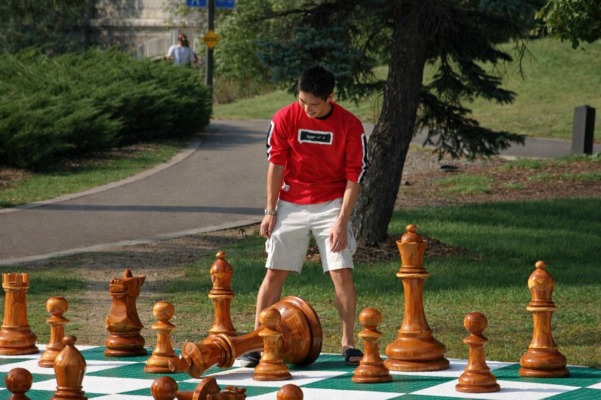 Thumbnail for Oversized Outdoor Chess_ Experience the Luxury of a Handcrafted 90cm Teak King