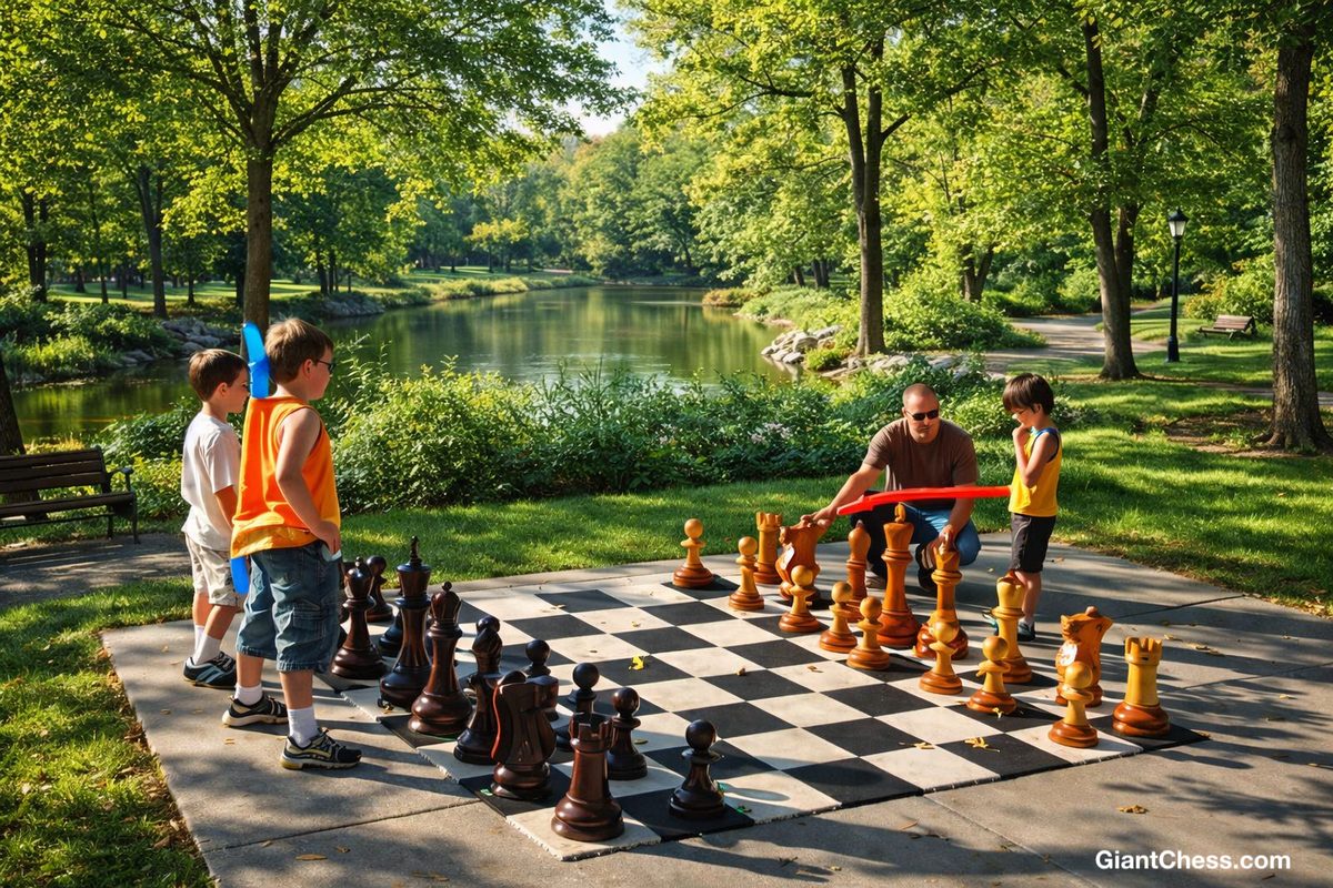 Thumbnail for Teakwood Giant Chess: A Game of Elegance and Legacy