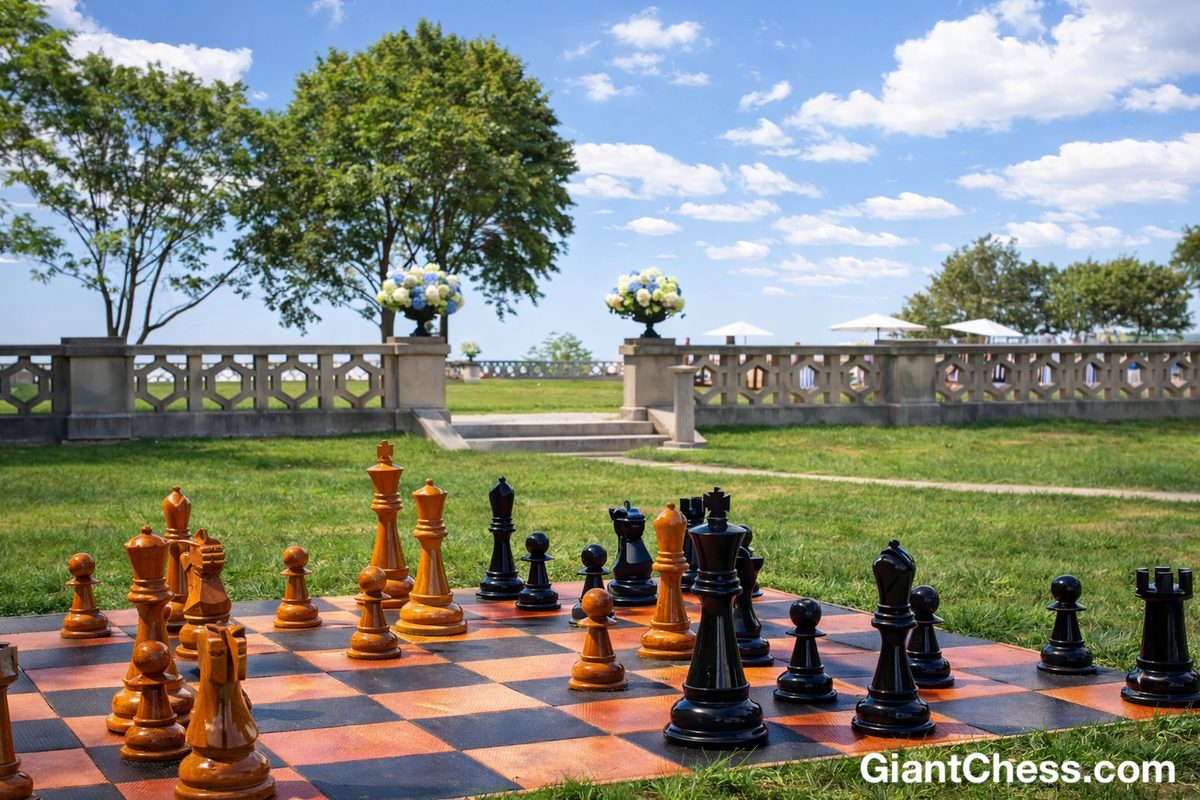 Thumbnail for Teakwood Giant Chess: A Masterpiece for Outdoor Elegance