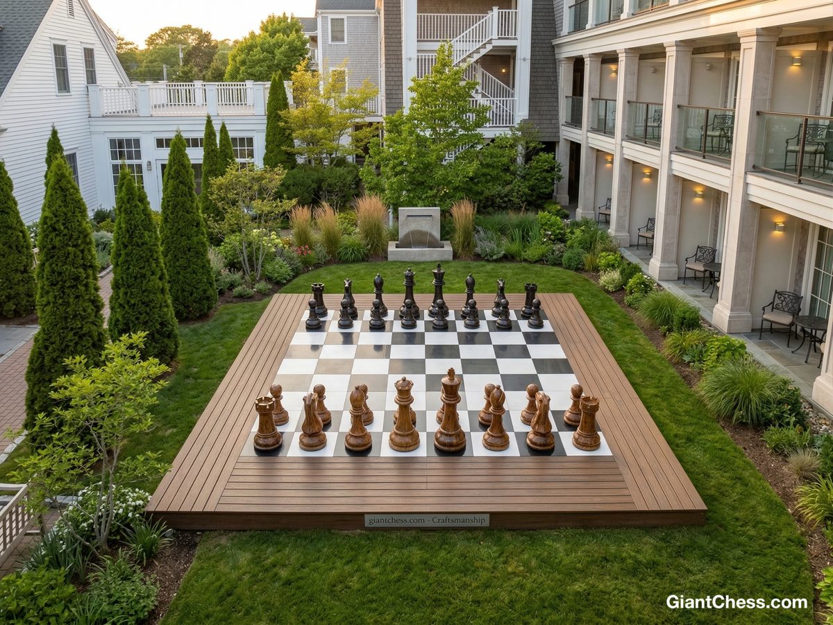 Thumbnail for Teakwood Giant Chess: A Masterpiece of Outdoor Luxury