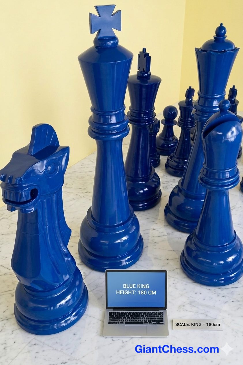 Thumbnail for Teakwood Giant Chess in Bold Colors: Luxury Play with a Modern Twist