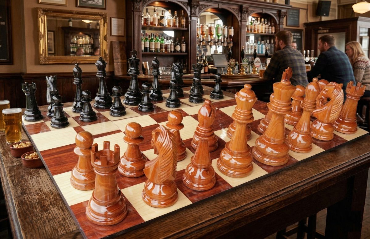 Thumbnail for Teakwood Giant Chess: The Perfect Centerpiece for Hospitality Spaces