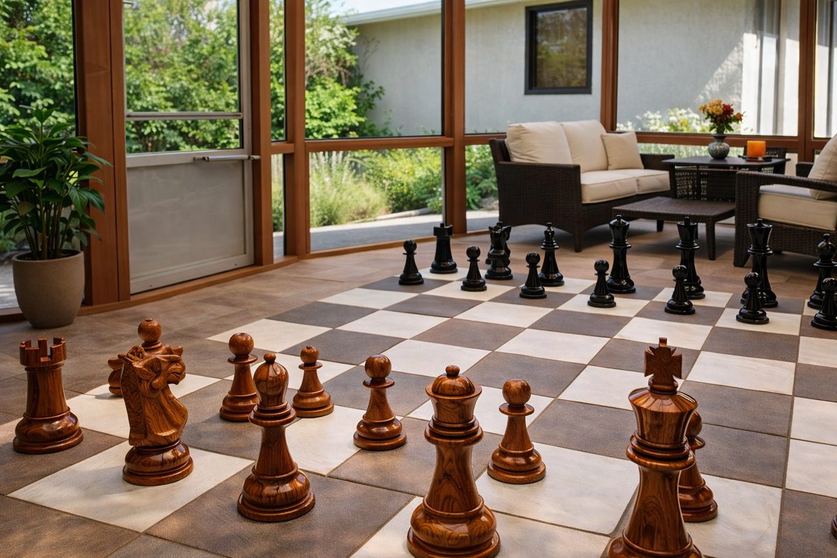 Thumbnail for The 40cm Giant Teak Chess Set: A Majestic Home Furnishing Statement in the Heart of Edmonton