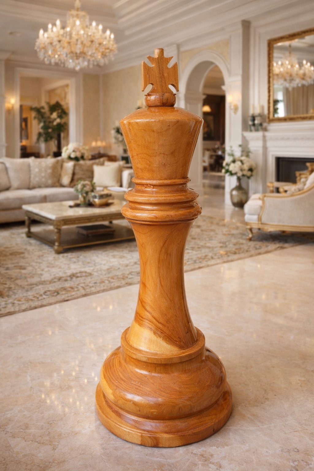 Thumbnail for The Art of Grandeur: Giant Wooden Chess as Office and Boutique Ornament