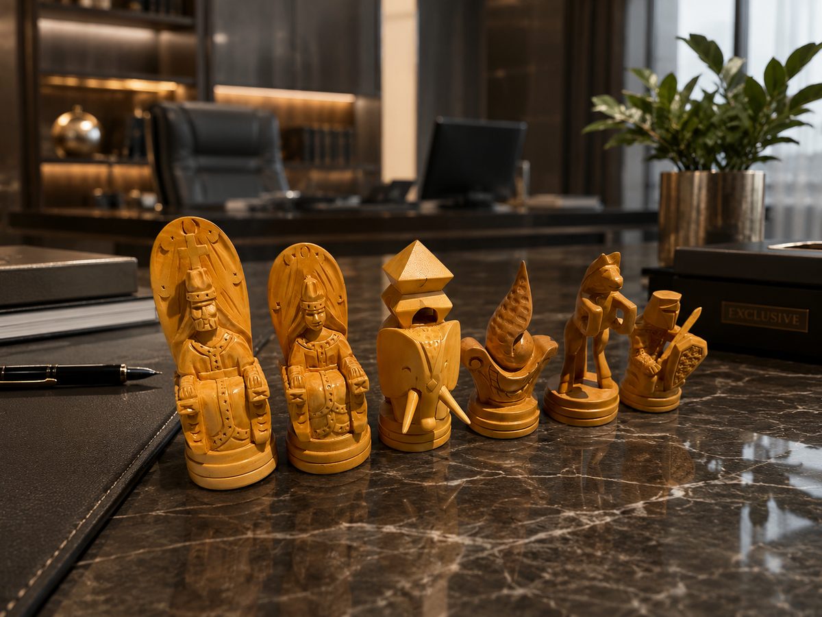 Thumbnail for The Conquest Chess Set: Where Timeless Strategy Meets Masterful Craftsmanship