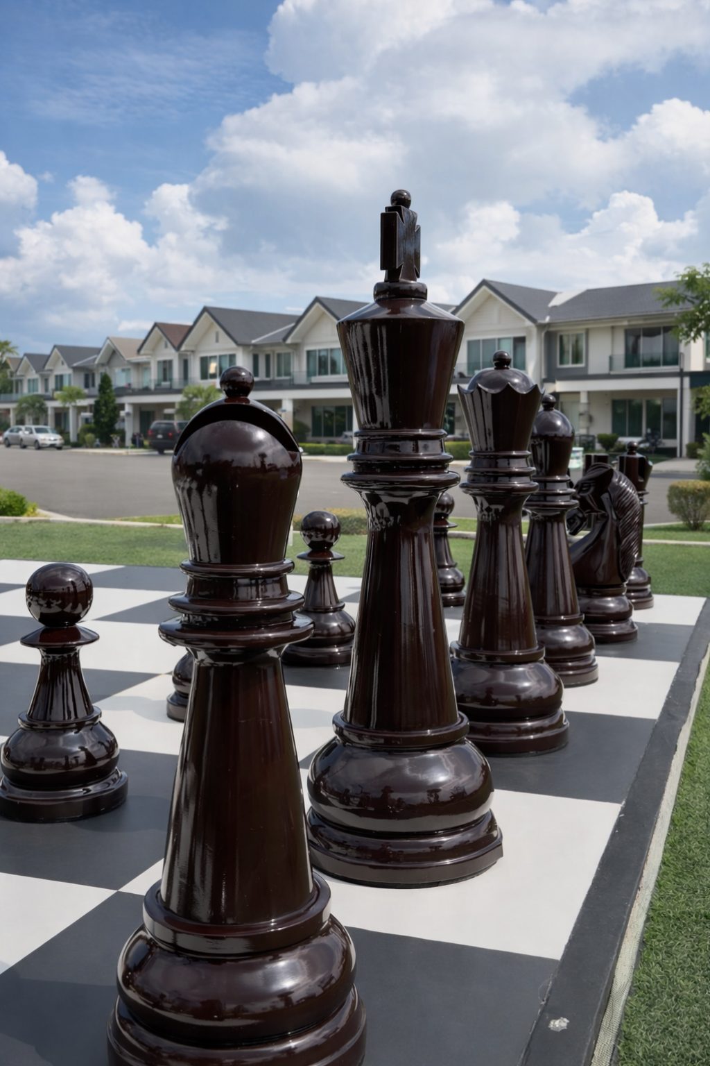 Thumbnail for The Grandeur of a 36-Inch Teakwood Giant Chess Set