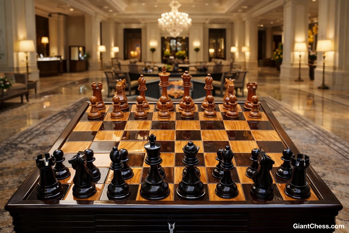 Thumbnail for The Grandeur of Indoor Strategy: The Teak Masterpiece by GiantChess.com
