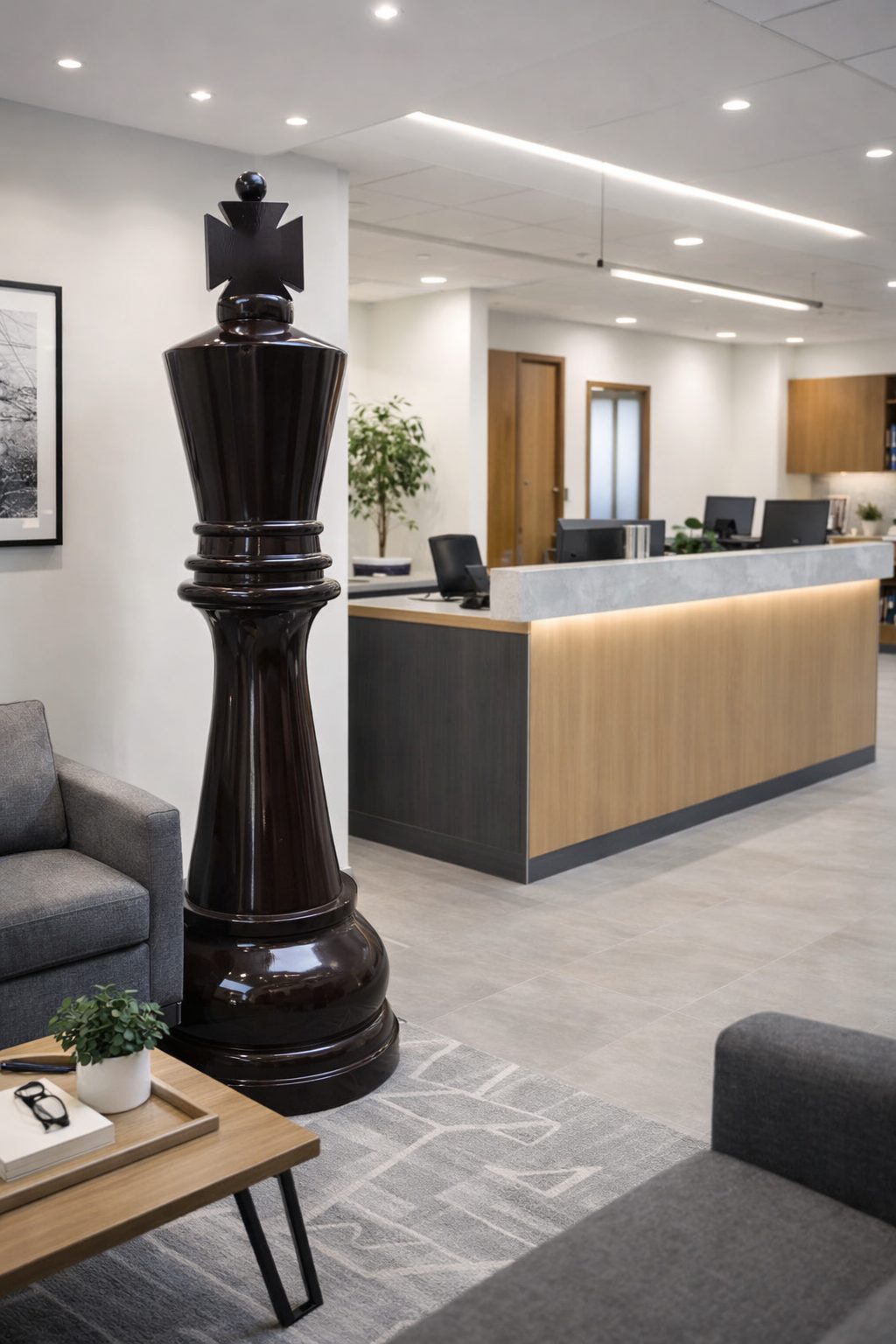 Thumbnail for The King's Presence: Giant Chess as Office Art