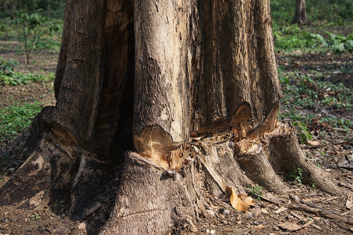 Thumbnail for The Silent Goodbye: How a Century-Old Teak Giant Prepares for Its Final Harvest