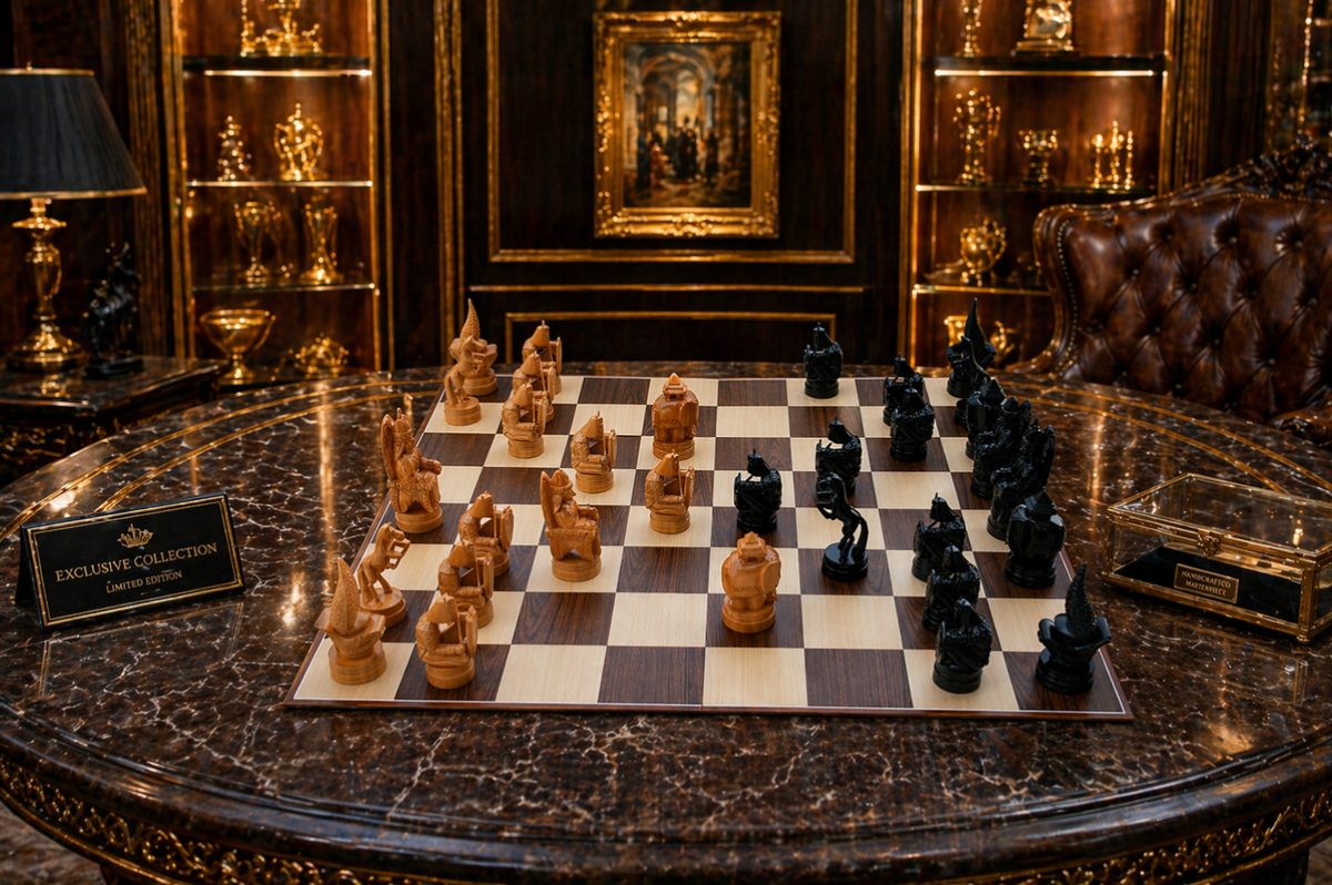 Thumbnail for The Timeless Allure of Handcrafted Chess Masterpieces