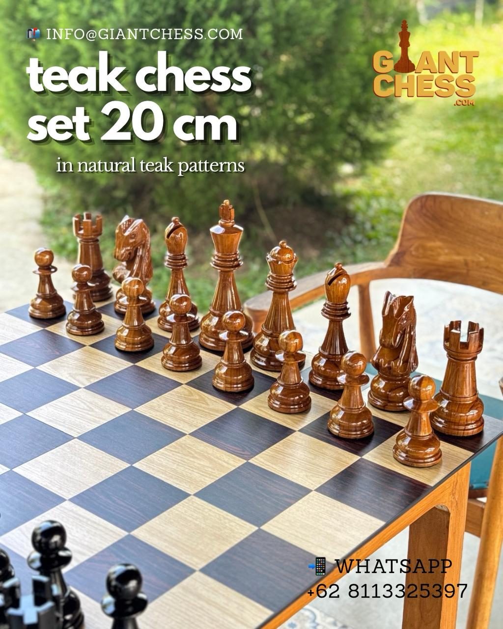 Thumbnail for The Timeless Elegance of Teak: Why a 20cm Giant Chess Set is the Ultimate Gift
