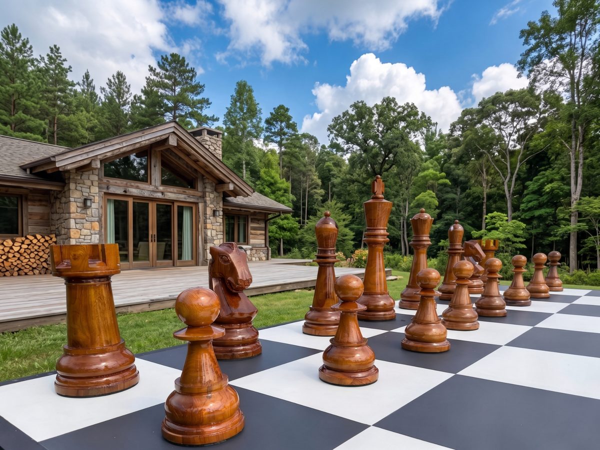 Thumbnail for The Ultimate Backyard Statement: A Giant Teak Chess Set That Redefines Outdoor Luxury