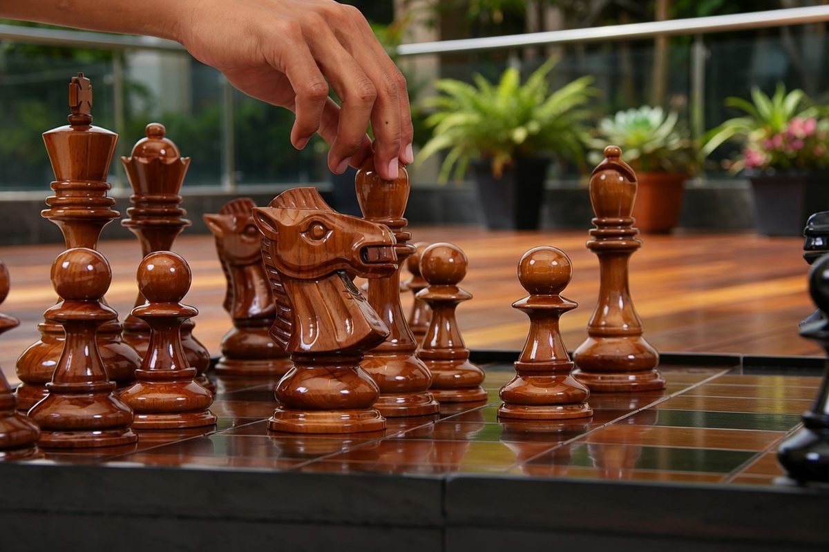 Thumbnail for The Ultimate Statement Piece: A Handcrafted Teak Chess Set That Redefines Luxury Living