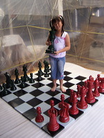 outdoor color chess set
