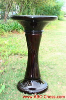 dark outdoor chess table