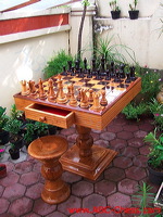 outdoor chess table