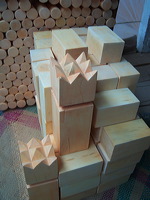 kubb game pieces